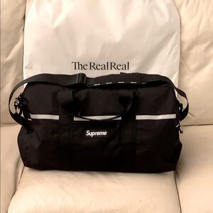 Supreme Black Duffel Bag